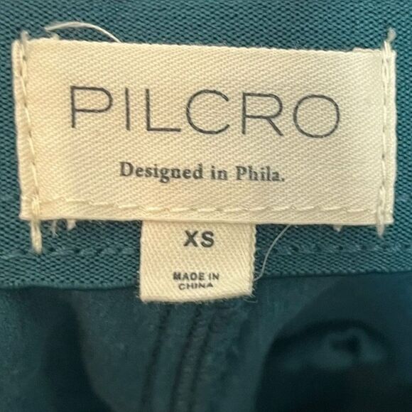 Anthropologie Pilcro Yaya Velvet Flare Pants Turquoise Women’s Size XS Pull-On - Picture 9 of 14